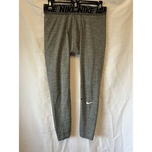 NIKE PRO DRI-FIT Compression  Gray Men's L 3/4 Leggings Training‎ Gym